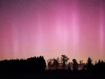 Die Polarlichter am 17. März 2015 über Bayern. Foto: Foto: News5 / N.Mueller