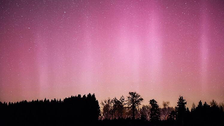 Die Polarlichter am 17. März 2015 über Bayern. Foto: Foto: News5 / N.Mueller