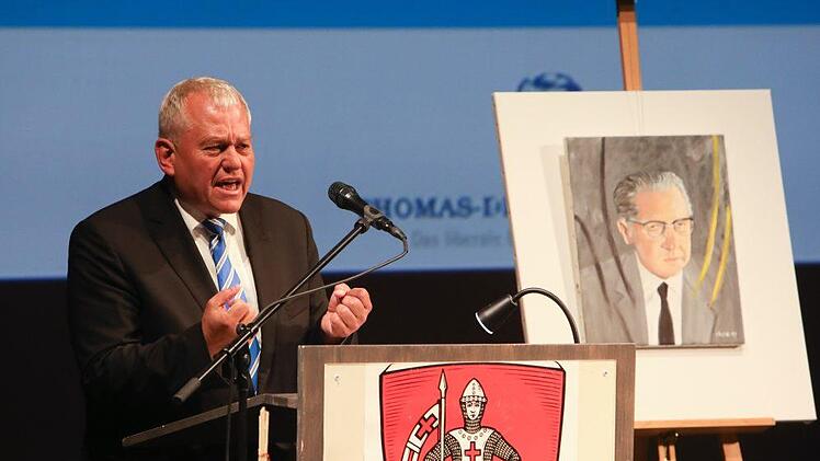 Thomas Hacker, Präsident der Thomas-Dehler-Stiftung, bei der Gedenkfeier zum 50. Todestag von Thomas Dehler  Foto: Barbara Herbst