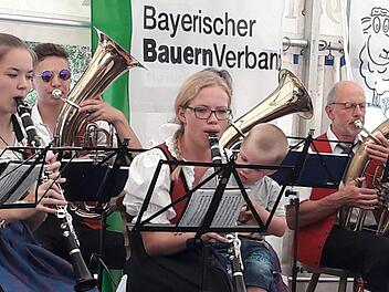 Der Tag des offenen Bauernhofes in Kleinwenkheim wurde von der Dorfgemeinschaft und dem Musikverein unterstützt. Hartmut Hessel