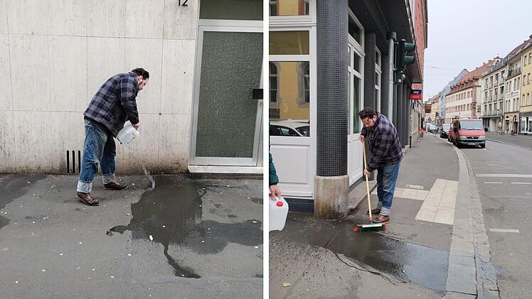 Ekel-Alarm in Würzburger Party-Meile: Initiative beseitigt Hinterlassenschaften von Betrunkenen - und dokumentiert das auf Instagram