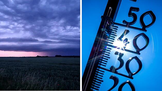 Hitze und Gewitter in Franken