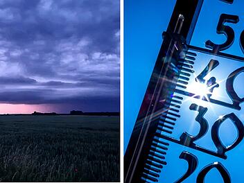 Hitze und Gewitter in Franken