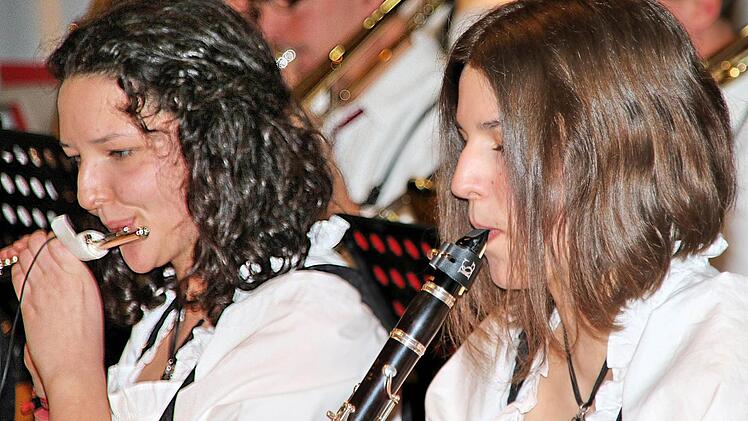 Der Musikverein beim Neujahrskonzert in Maßbach. Foto: Dieter Britz