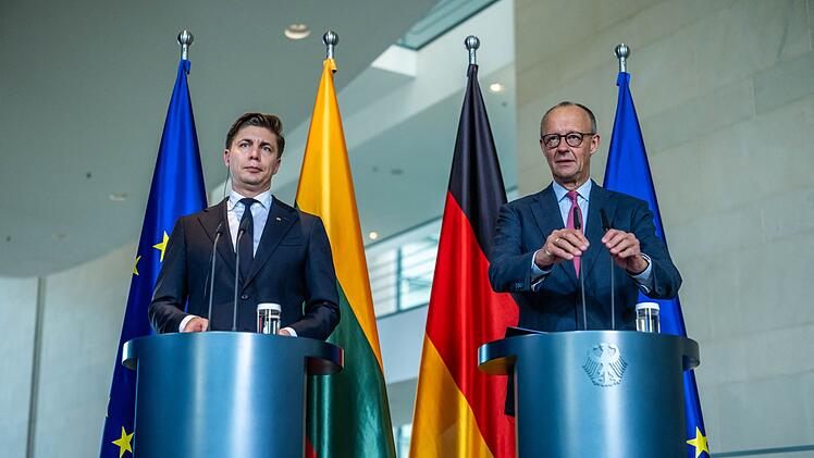 Kanzler Merz empf&auml;ngt den litauischen Ministerpr&auml;sident