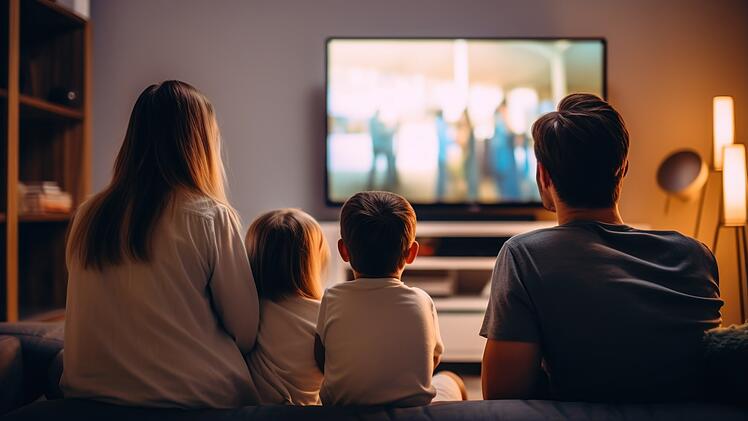 Familie, Familienabend, Fernsehen, TV