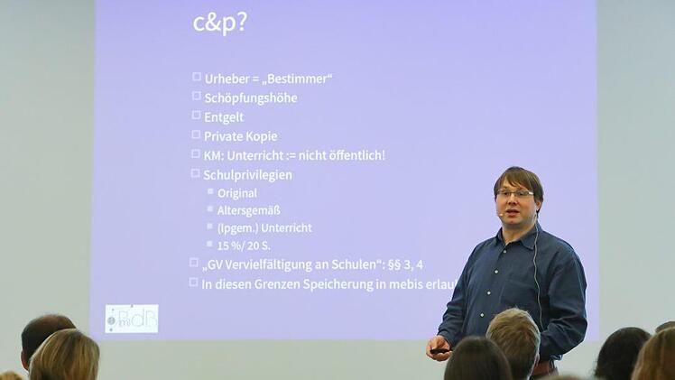 Martin Römpp, Medienpädagogischer Berater Digitale Bildung für   Realschulen in Unterfranken, beim 3. Lehrermedientag Foto: Barbara Herbst