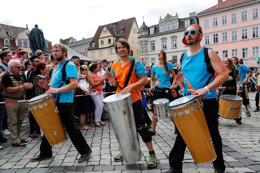 Beim großen Sambaumzug in Coburg ging es heiß her.