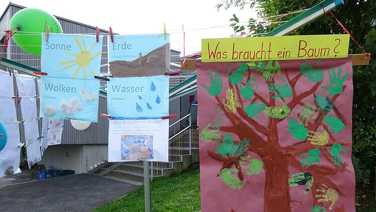 Parallelen zwischen den Bed&uuml;rfnissen von Kind und Baum malten die Kids. Foto: Katharina W&ouml;ltche