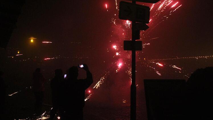 Silvester auf dem Höchstadter Marktplatz. Foto: Andreas Dorsch