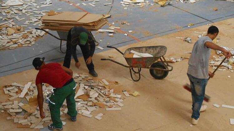 Baustelle: die Zweifachsporthalle der Ebracher RealschuleFoto: privat