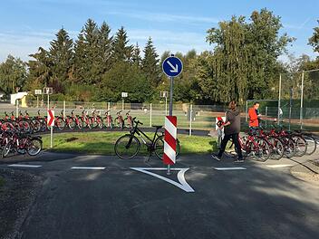 Das besondere Highlight auf der Anlage in Burgebrach ist der Kreisverkehr.Foto: Anette Schreiber