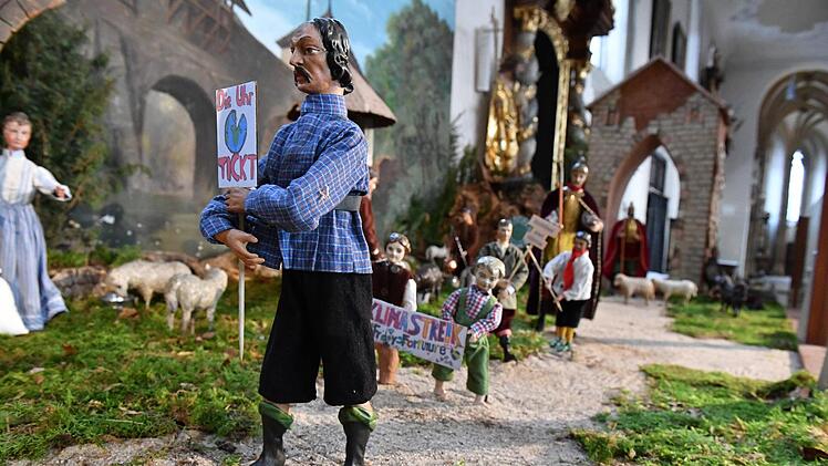 Die Krippe in der Oberen Pfarre 2019/20 im Detail. Foto: Ronald Rinklef