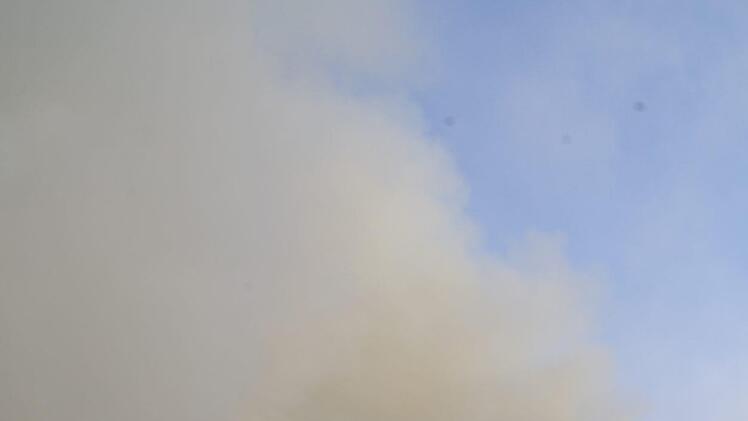 Beim Scheunenbrand in Höfles. Foto: Marco Meißner