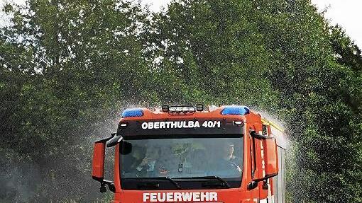 Das neue HLF20 war die wichtigste Anschaffung zur Modernisierung des Fuhrparks, so die Information der Freiwilligen Feuerwehr Oberthulba.