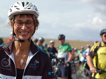 Den Berg erfolgreich erklommen: Die Teilnehmer legten eine verdiente Rast ein. Foto: Jennifer Weidle