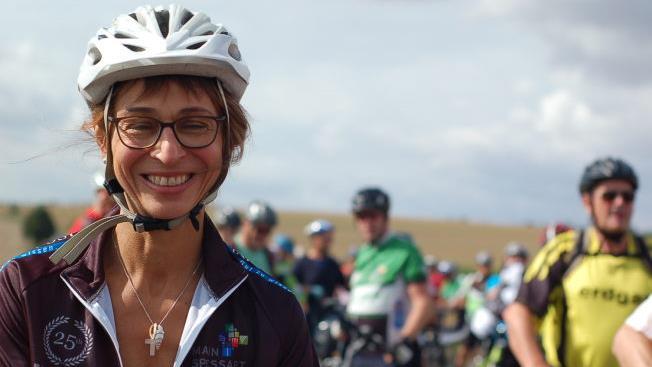 Den Berg erfolgreich erklommen: Die Teilnehmer legten eine verdiente Rast ein. Foto: Jennifer Weidle