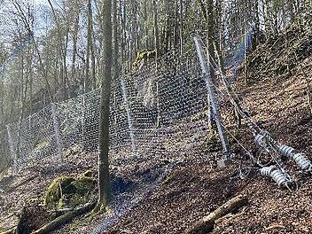 Die Felssicherung am Sachsenm&uuml;hler Berg wurde vom Freistaat Bayern und der Europ&auml;ischen Union mitfinanziert.