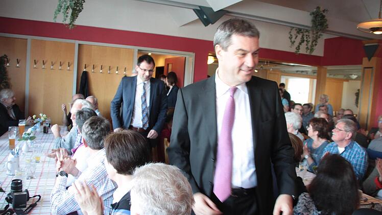 Markus Söder in Willmersreuth. Foto: Jürgen Gärtner