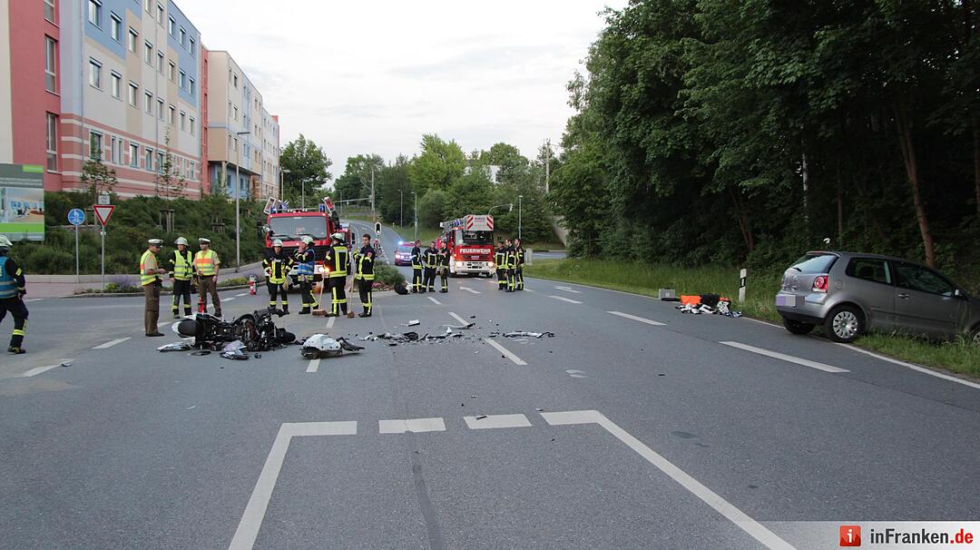Schwerer Motorradunfall in Feucht