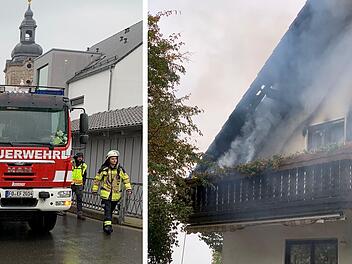 Balkon von Wohnhaus in Kersbach fängt Feuer - fünf Feuerwehren rücken zu Dachstuhlbrand aus