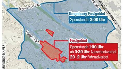 Festgebiet und "Umgebung der Sandkirchweih"