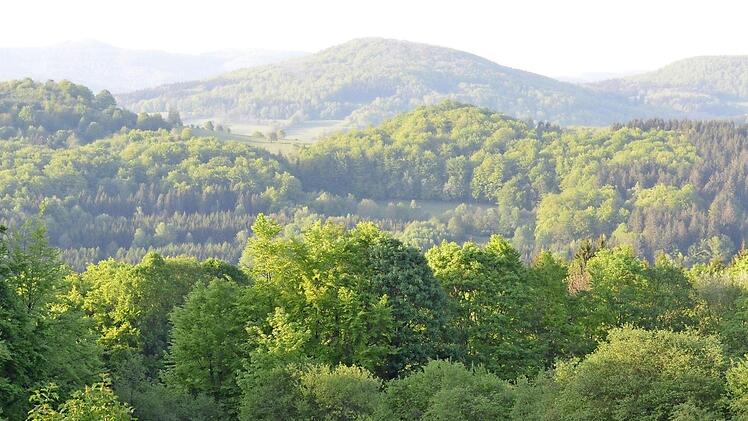 Besucher sollen künftig vom Berghaus Rhön die tolle Aussicht über die Berge und ins Sinntal genießen können.  Fotos: Isolde Krapf