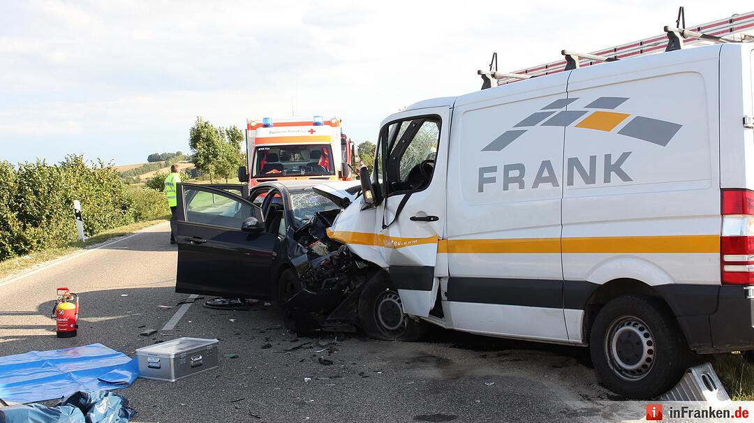 Unfall bei Wassertrüdingen im Landkreis Ansbach