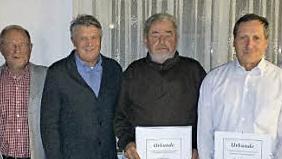 Ehrungen bei den Siedlerfreunden (von links): Hans-Jürgen Amend, Miroslav Dittrich, Wolfgang Beyer, Willi Kempf, Jiri Brosta, Alexander Blessinger  Foto: Verein