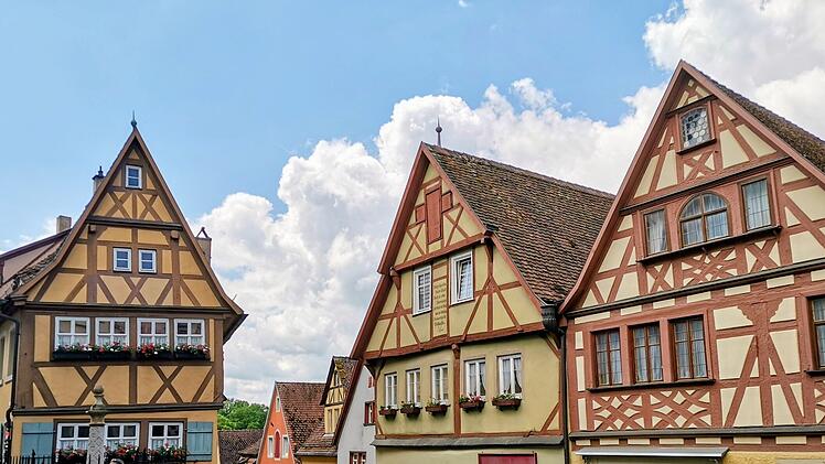 Blick auf die Altstadt von Rothenburg ob der Tauber.