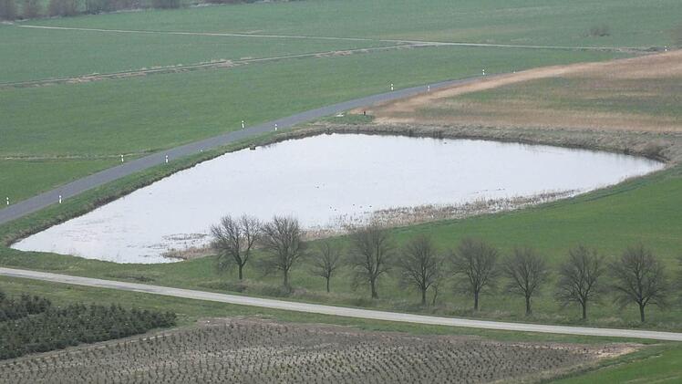 Ein kleiner Weiher aus der Vogelperspektive  Foto: Manfred Welker