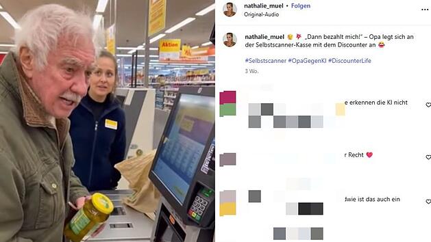 W&uuml;tender Supermarkt-Rentner: 90 Prozent fallen auf Video herein