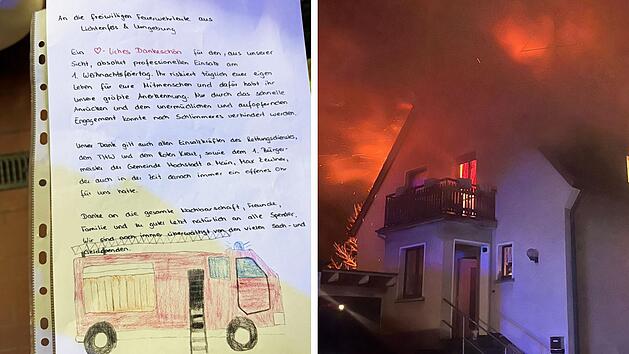 Lichtenfels: Familie verlor bei Brand alles - jetzt erhielt die Feuerwehr bewegenden Brief