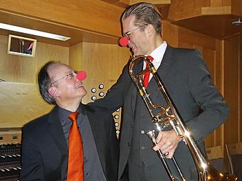 Burkhard Ascherl und Roman Riedel musizierten. Foto: Brigitte Ascherl