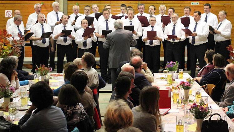 Der Männerchor der Chorgemeinschaft Lindau und Feuln-Waizendorf unter Christian Knörrer. Foto: Klaus Klaschka