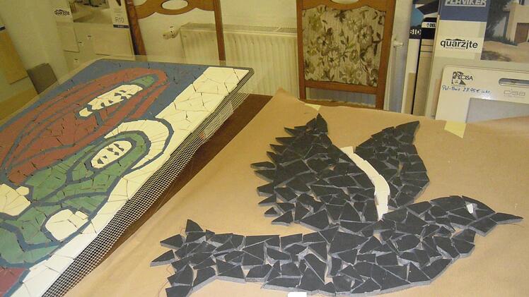 Die aktuelle Arbeit des Iraners Babak Niktalean: eine Friedenstaube. Foto: Julia Raab