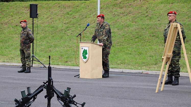 Verabschiedung von Oberstleutnant Christoph Päschel als Leiter Abteilung Führung der Truppenübungsplatzkommandantur Süd in Wildflecken Foto: Ulrike Müller