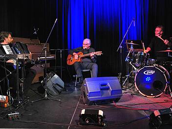 Das Giorgio-Conte-Trio war in der Reihe "abend.licht" des Kulturamtes in Haßfurt zu Gast. Bati Bertoli, Giorgio Conte und Alberto Parone (von links) machten die Musik.  Foto: Ulrike Langer