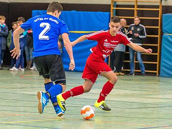 U13- und U15-Fußballer aus zahlreichen Bundesligaklubs gehen am Wochenende, 23. und 24. Januar in der HUK-Coburg Arena auf Torejagd. Beim 1. VR-Bank-Junior-Soccer-Cup wird hochklassiger Nachwuchsfußball erwartet. Foto: Hartmut Guhling