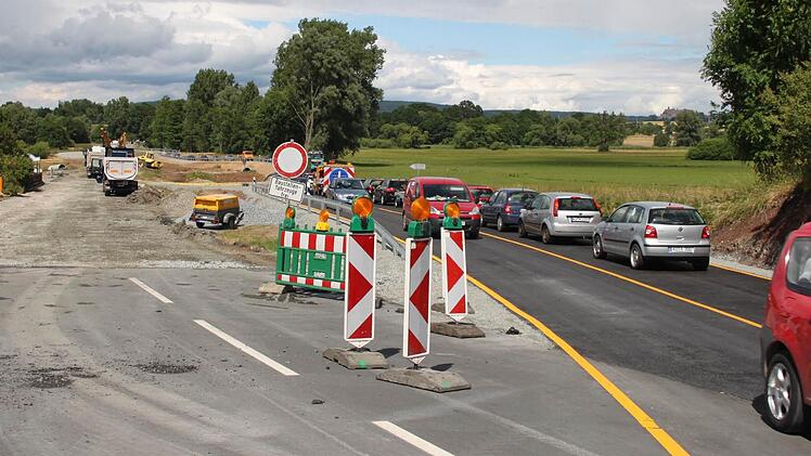 Die Großbaustelle zwischen Katschenreuth und Melkendorf. Foto: Jennifer Hause