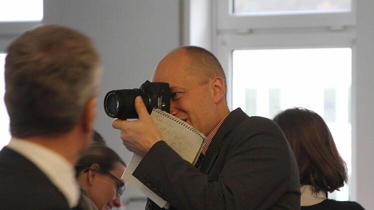 Eindrücke vom Redaktionsfrühstück. Foto: Gerd Ludwig