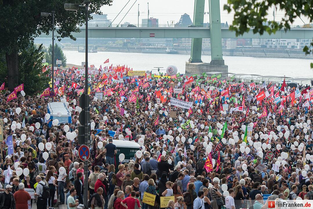 Demonstration gegen die Handelsabkommen