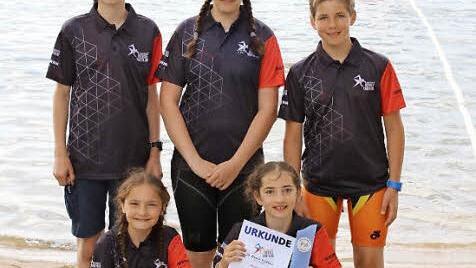 Das Kinder-Team mit (hinten, v. l.) Willi Dippold, Emely Masel, Caspar Schweens sowie (vorne, v. l.) Jule Masel und Ella Dippold. Fotos: privat