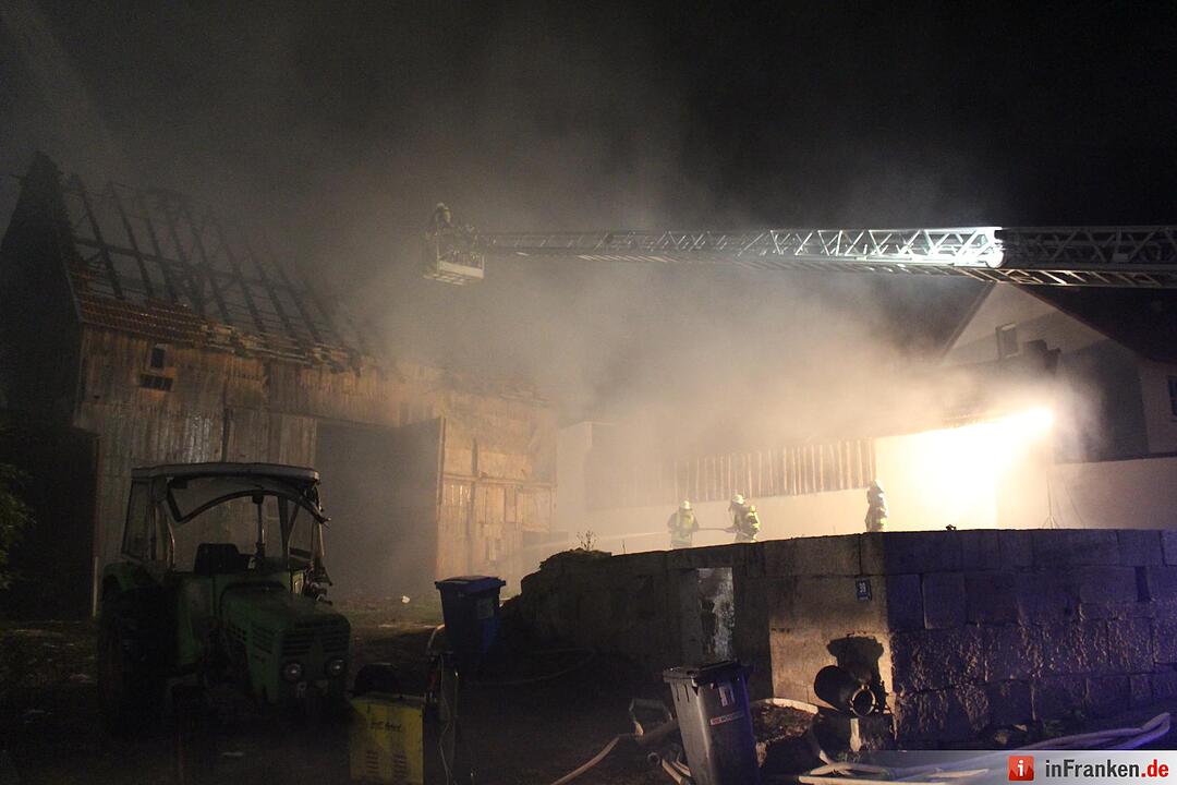 Scheunenbrand in Oberleichtersbach