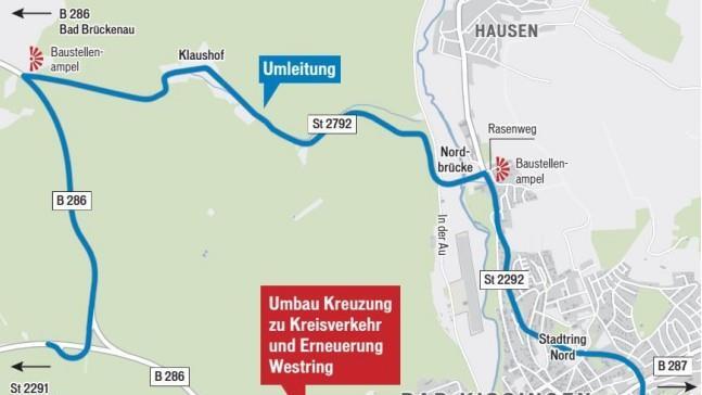 Überregionale Umleitung während der Sperrung in Garitz (1 von 2) Grafik: Dagmar Klumb