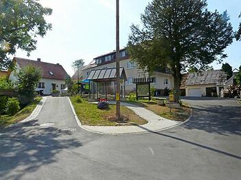 Der neue Dorfplatz in Wolkenstein Fotos: Paul Pöhlmann