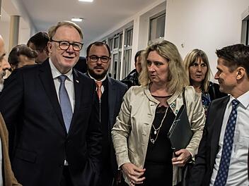 Staatsministerin Kerstin Schreyer (Mitte) war die Festrednerin beim Neujahrsempfang  des CSU-Kreisverbands Coburg-Stadt.Foto: Jochen Berger