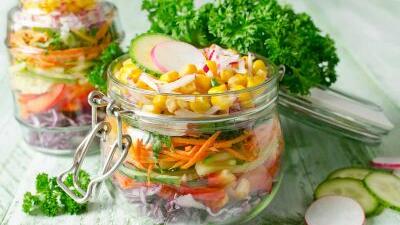 Gesunder Schichtsalat