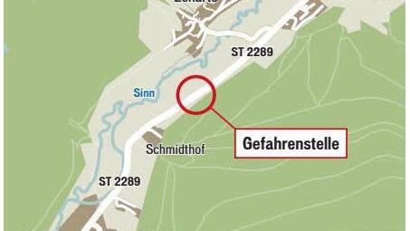 Lage der Gefahrenstelle; Grafik: Klaus Heim