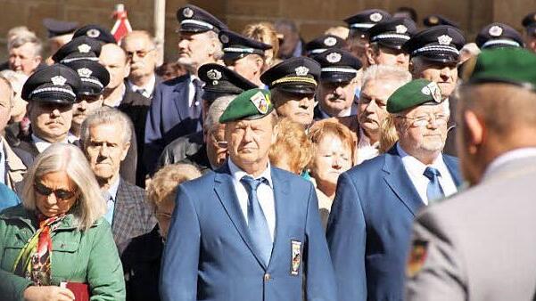 Insgesamt rund 1500 Angehörige von Soldaten- und Reservistenkameradschaften des BKV und des BSB waren am Sonntag zur Friedenswallfahrt nach Vierzehnheiilgen gekommen.